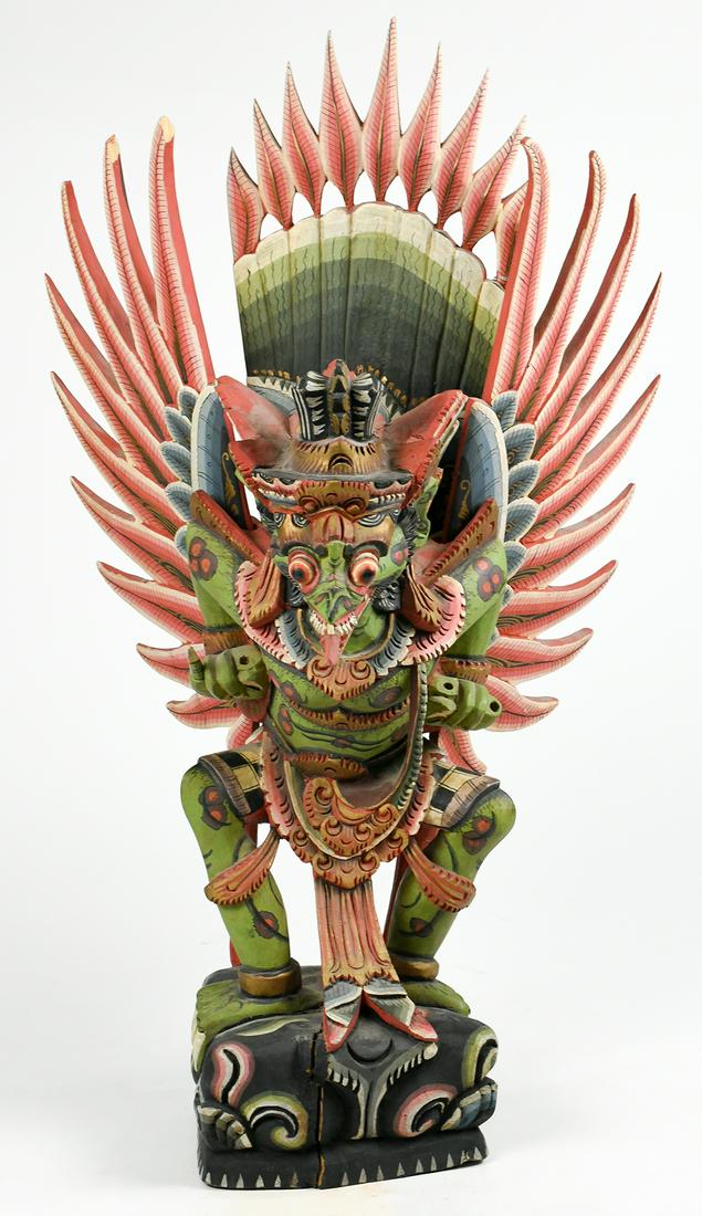 Indonesian Polychrome Sculpture of Garuda (1 of 5)