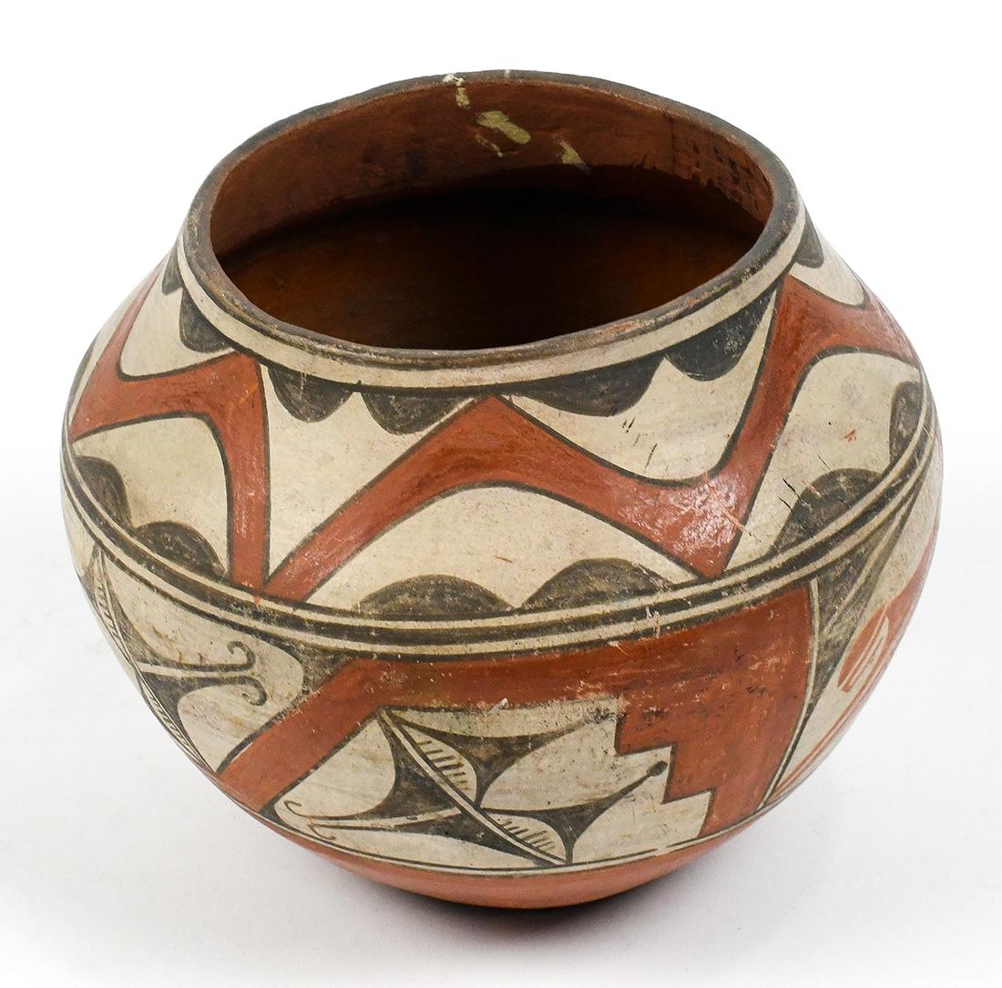 Southwest Zia Olla ceramic vessel, circa 1940, (1 of 3)
