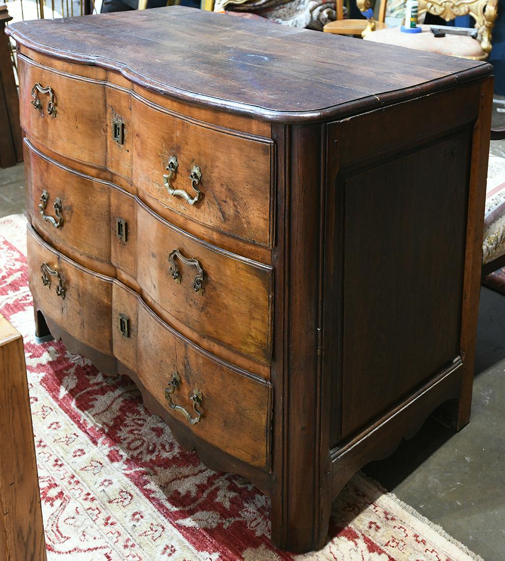 French Rococo three drawer reverse serpentine chest (1 of 1)