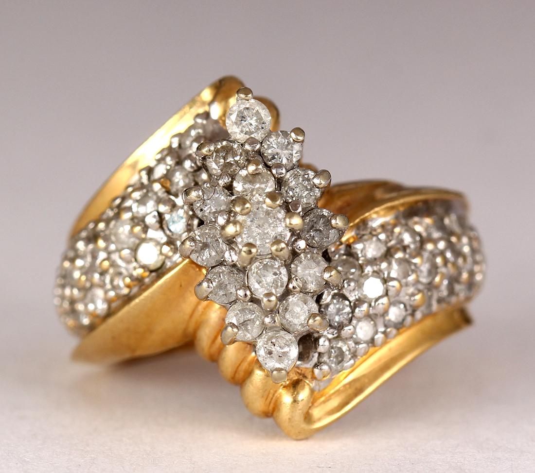 Diamond and 10k yellow gold ring (1 of 4)