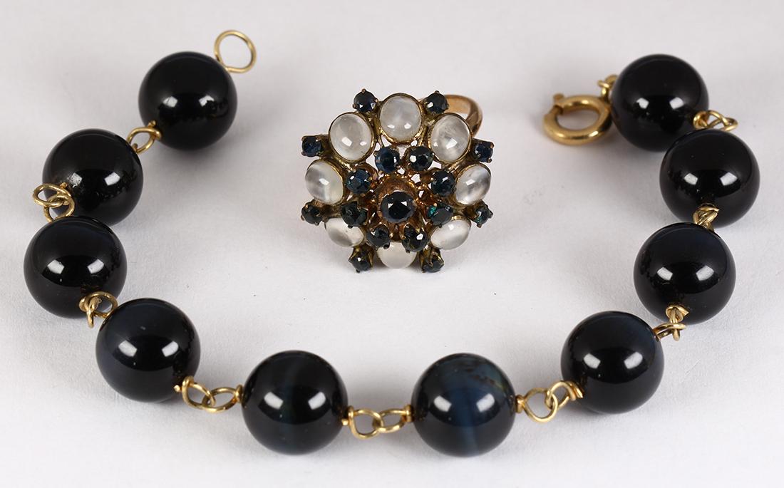 (Lot of 2) Multi-stone, 14k yellow gold and metal (1 of 3)