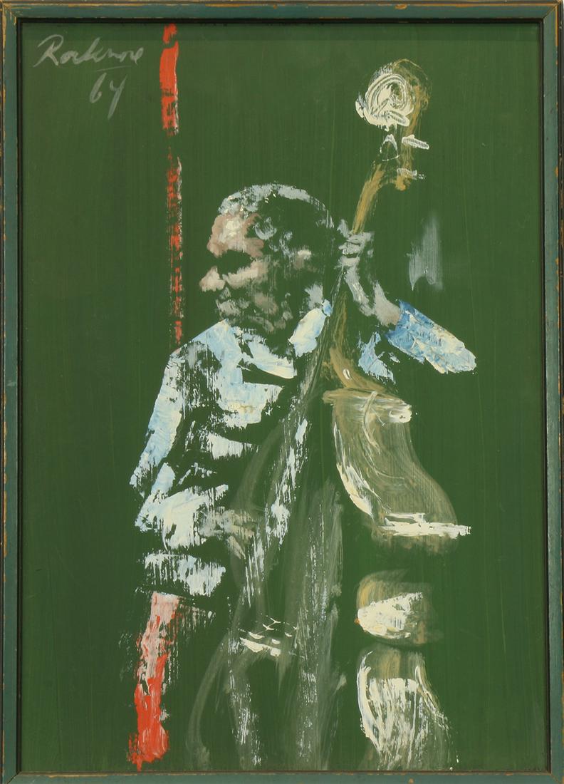 Painting, Portrait of a Standup Bass Player, 1964 (1 of 1)