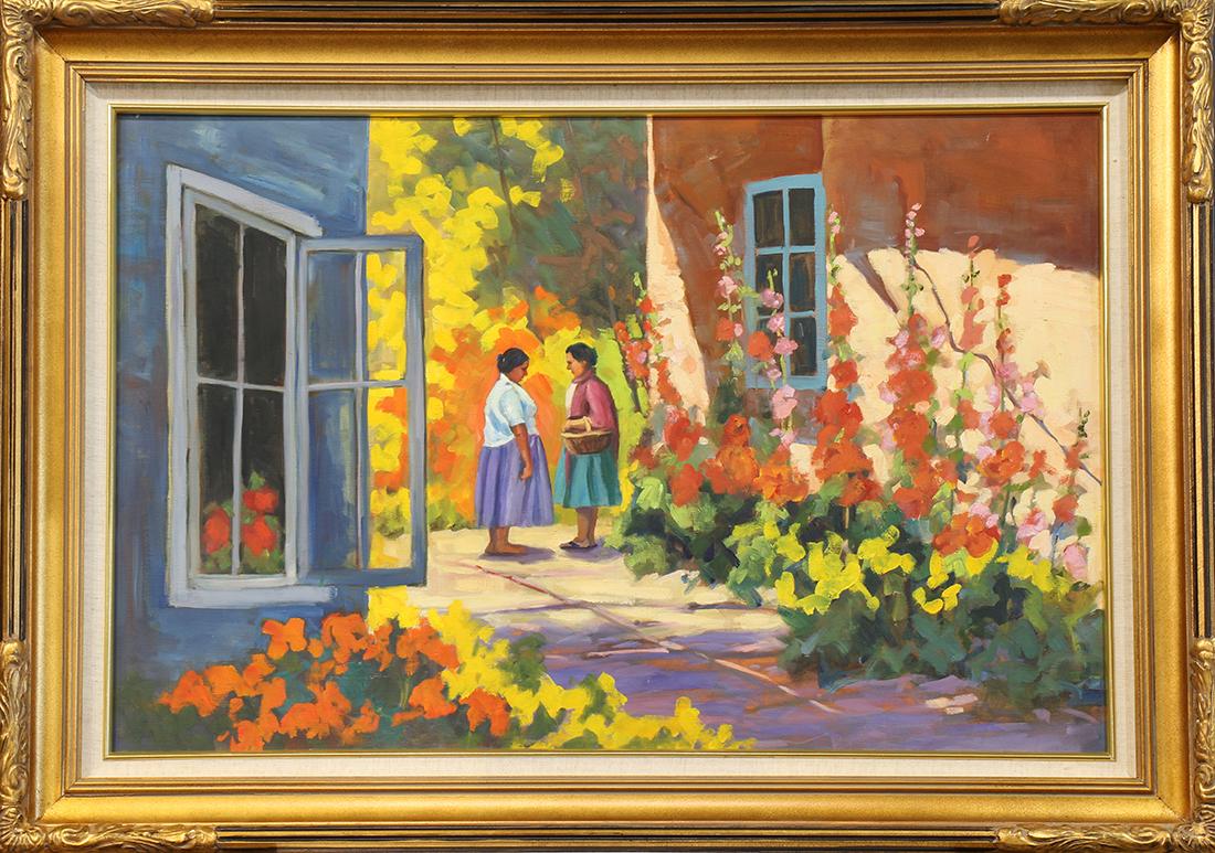 Painting, Two Ladies on a Garden Path (1 of 1)