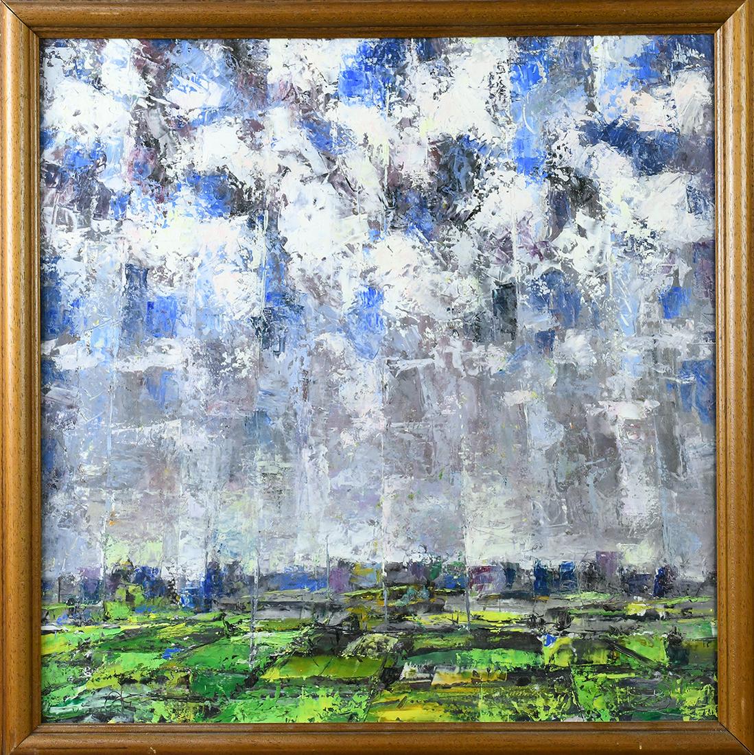 Painting, Clouds Over the Fields (1 of 1)