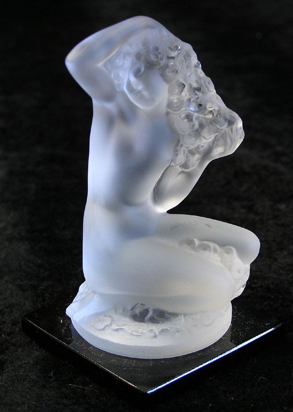 Lalique frosted crystal figural seals - 2