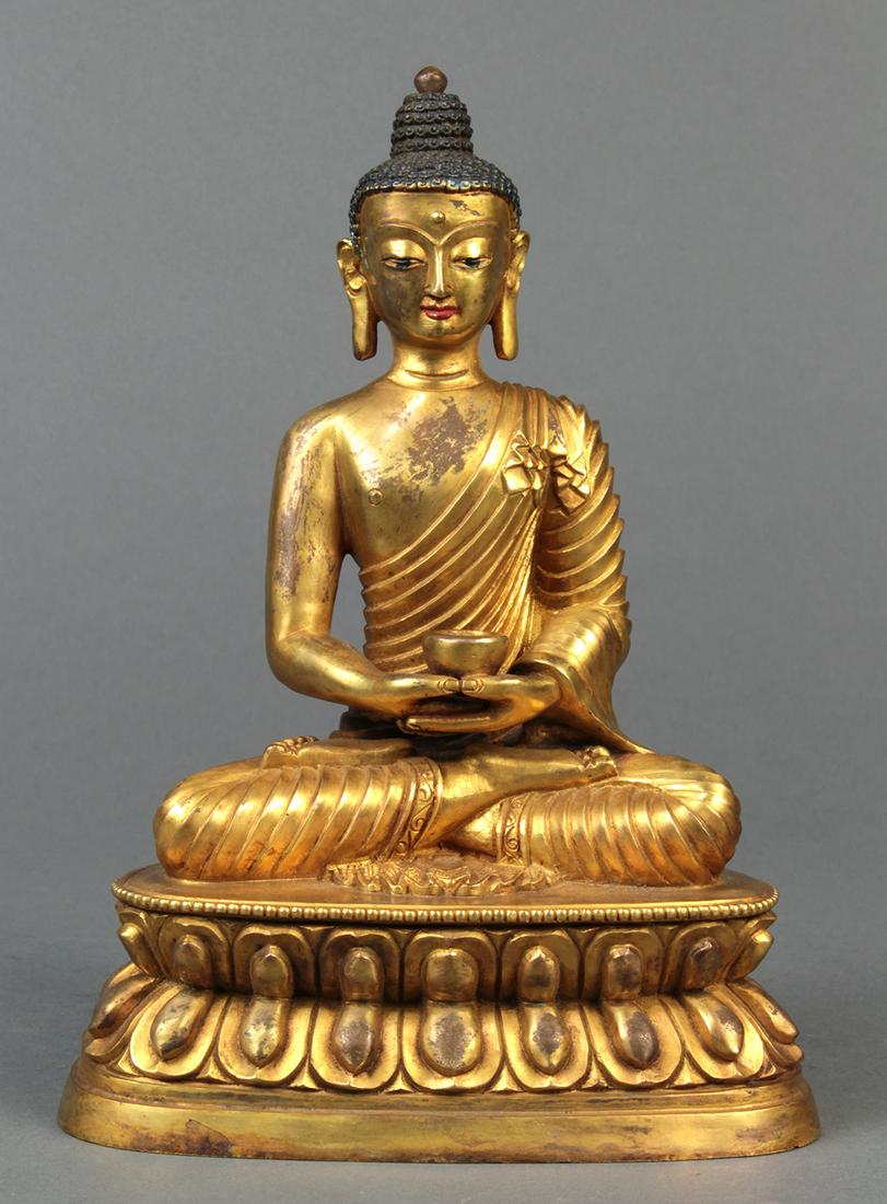 Sino-Tibetan Bronze Buddha (1 of 4)
