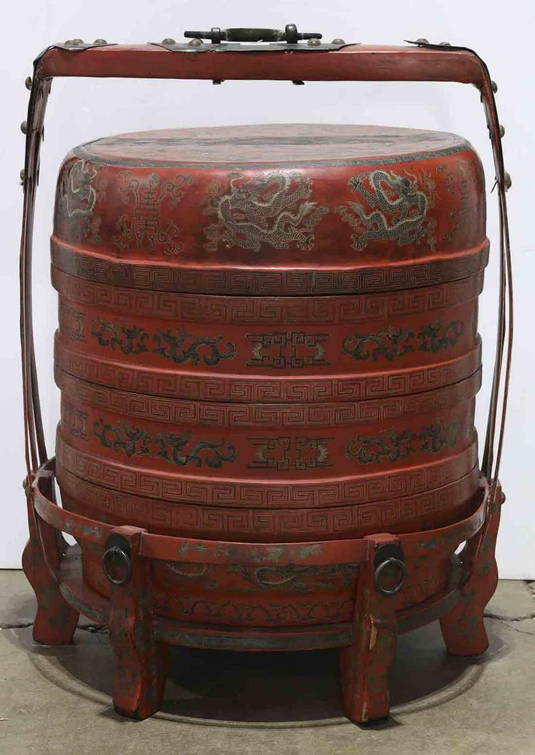 Chinese Red Lacquer Food Container (1 of 1)