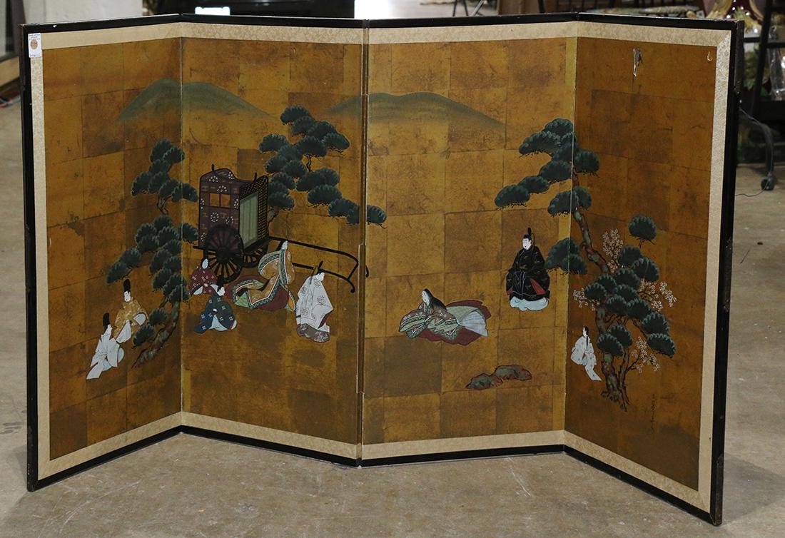 Japanese  Four-panel Byobu Screen (1 of 4)