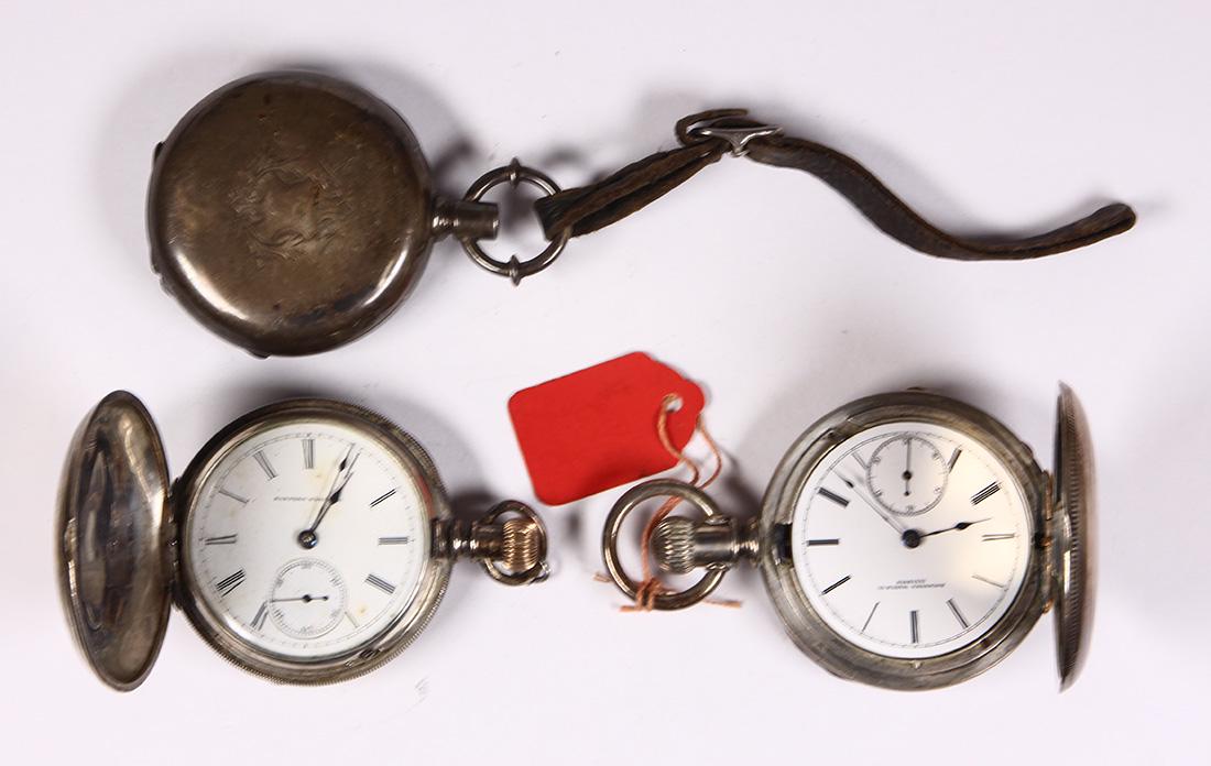 Coin silver hunting case pocketwatch (1 of 3)