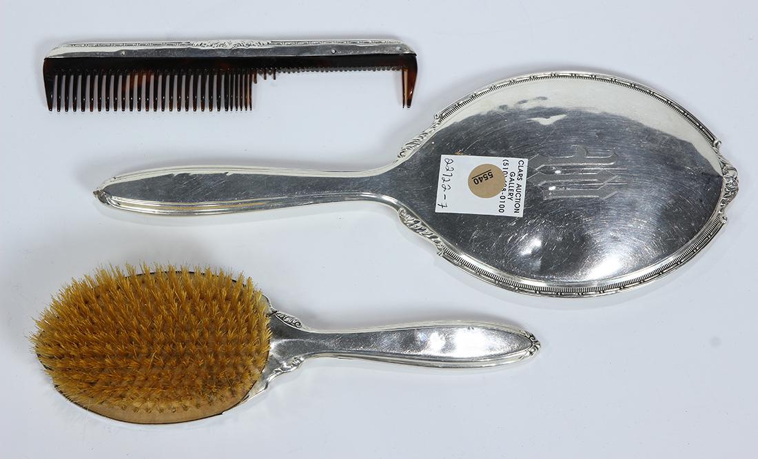 International sterling silver weighted hand mirror (1 of 1)