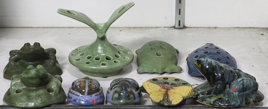 Art Pottery flower frog group, in various forms and (1 of 1)