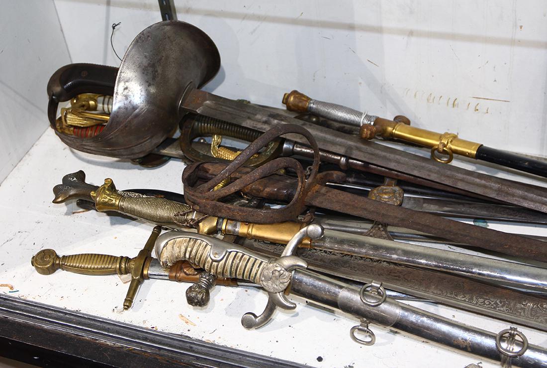 Vintage sword group, including decorative and parade (1 of 2)