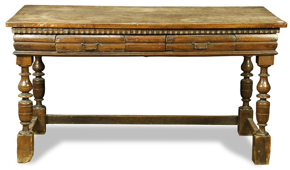 Continental carved library table late 17th / early 18th (1 of 3)