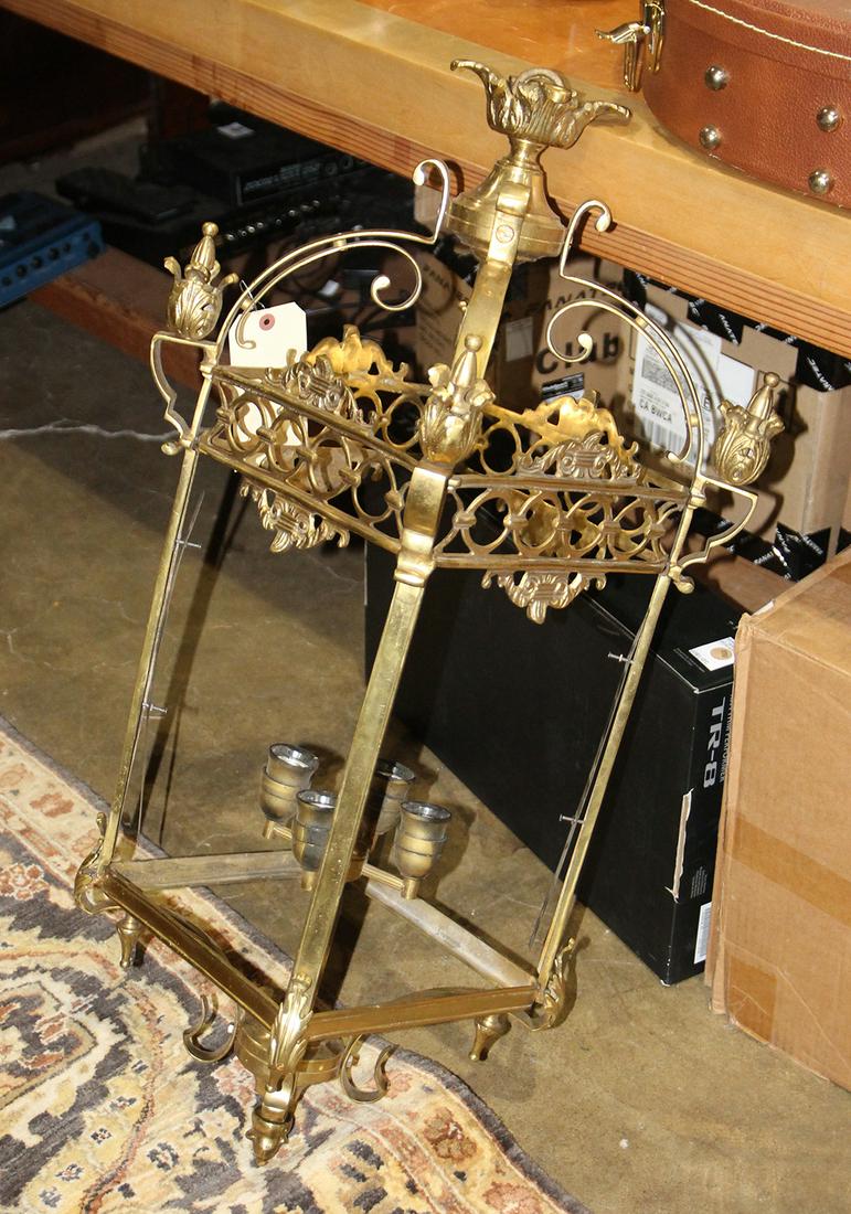 Georgian style bronze four light hall lantern (1 of 1)