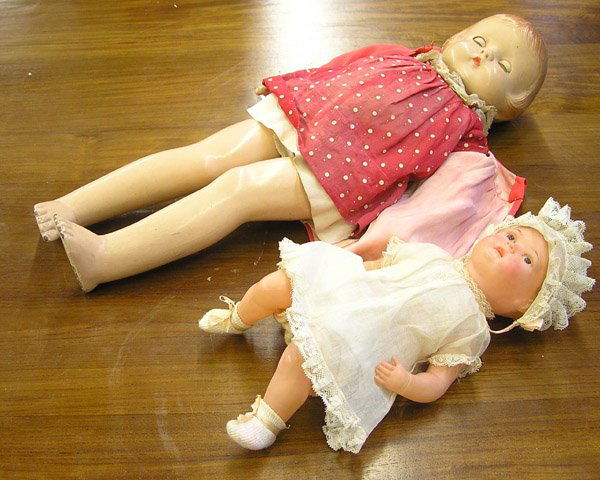 EffanBee ''Patsy-Lou'' composition doll: EffanBee ''Patsy-Lou'' composition, losses to fingers, toes, and hair doll 21''