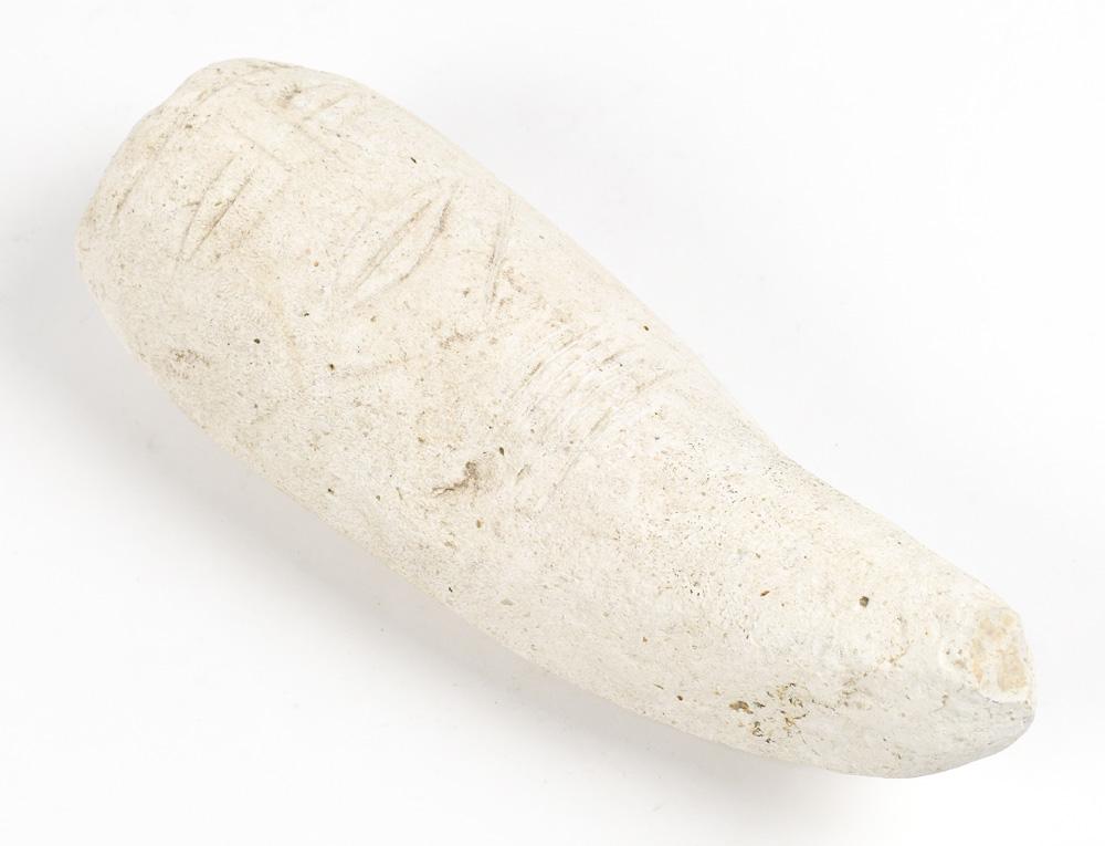 A Fang-shaped shamanistic object: A Fang-shaped shamanistic object, probbly Taino culture of the Pre-Columbian Caribbean, but modestly made and of unproven authenticity