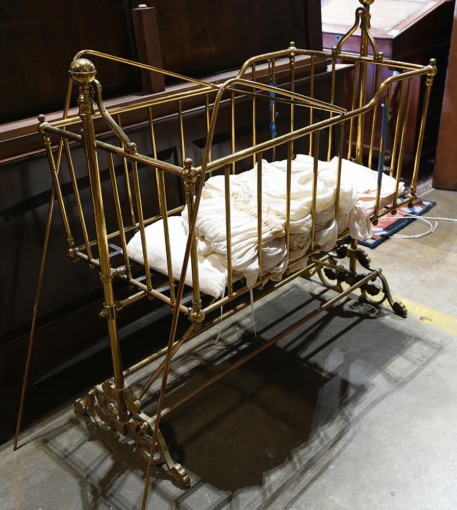 brass baby crib