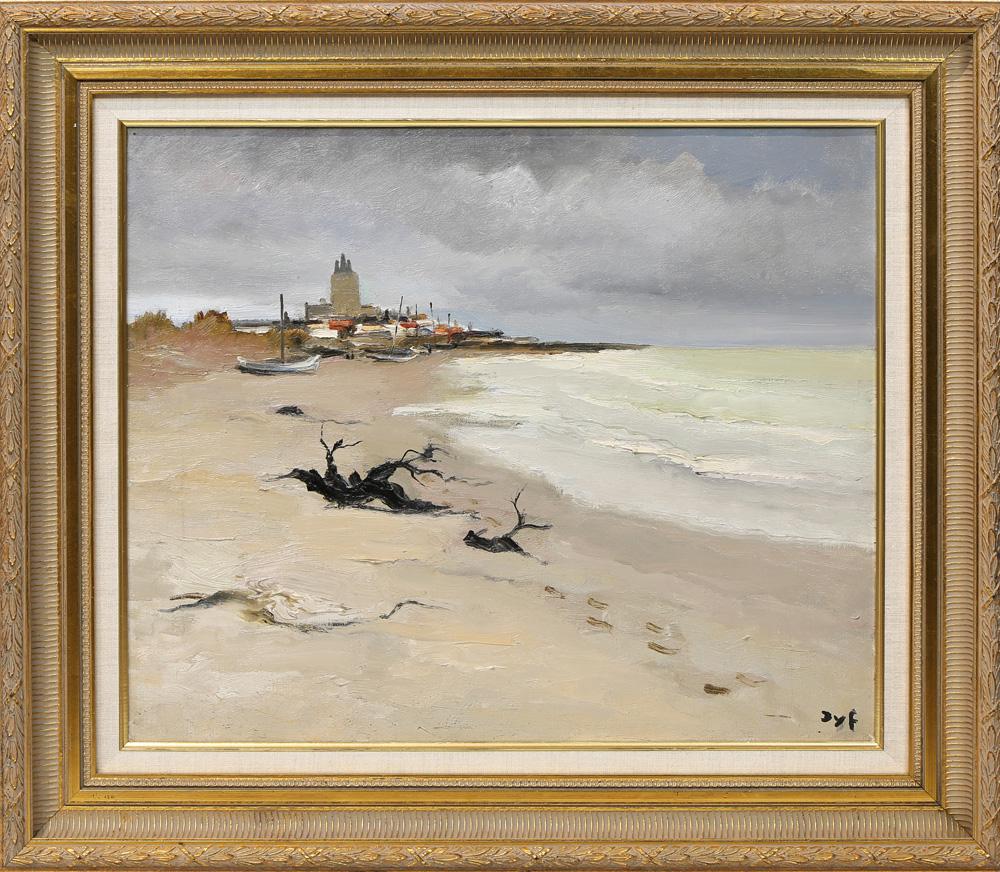 Painting, Marcel Dyf: Marcel Dyf (French, 1899-1985), "Le Saint Marie de la Mer", oil on canvas, signed lower right, canvas: 18"h x 22"w, overall (with frame): 25"h x 28.5"w