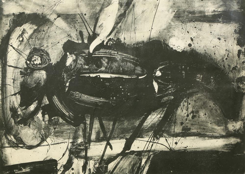 Print, Nathan Oliveira, Dead Bug: Nathan Oliveira (American, 1928-2010), Dead Bug, lithograph, sight: 17.75"h x 25"w, (overall/ with frame): 26.25"h x 33"w