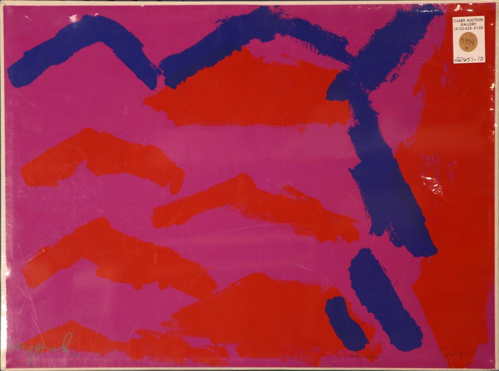 Print, Sister Mary Carita Kent: Sister Mary Carita Kent (American, 1918-1986), "Beyond," serigraph, pencil signed lower right, titled lower left, edition of 200, overall (unframed): 14"h x 20"'w
