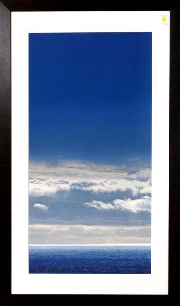 Print, Richard Ehrlich: Richard Ehrlich (American, b. 1938), "Malibu Tall Skies Series #11," epson print, unsigned, overall (with frame): 50"h x 29.5"w. Provenance: From the permanent collection of Blue Shield of California