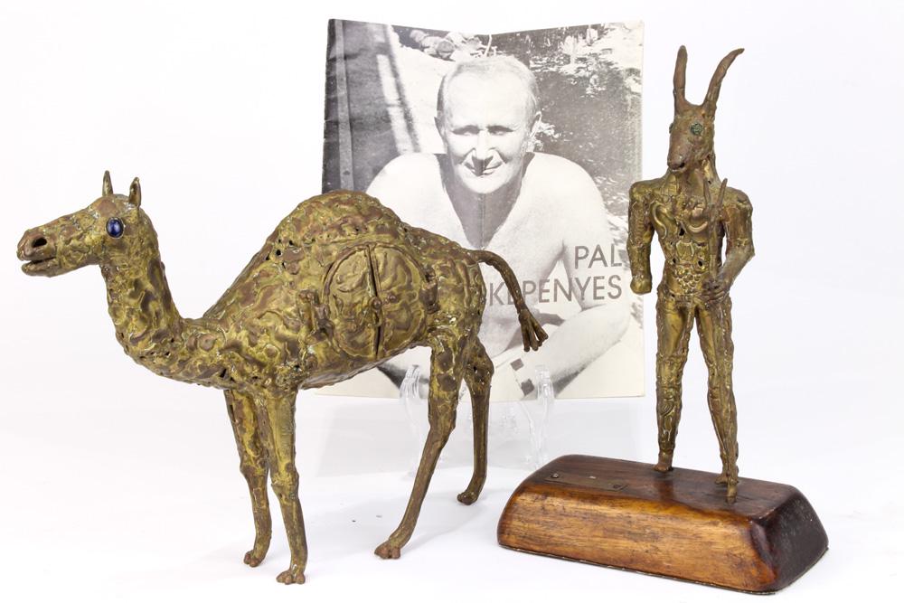 (lot of 2) Pal Kepenyes brass figural statues (1 of 6)