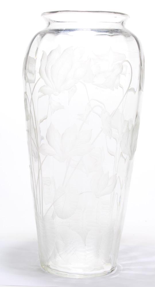 An Art Deco cut glass vase, possibly Orrefors (1 of 1)