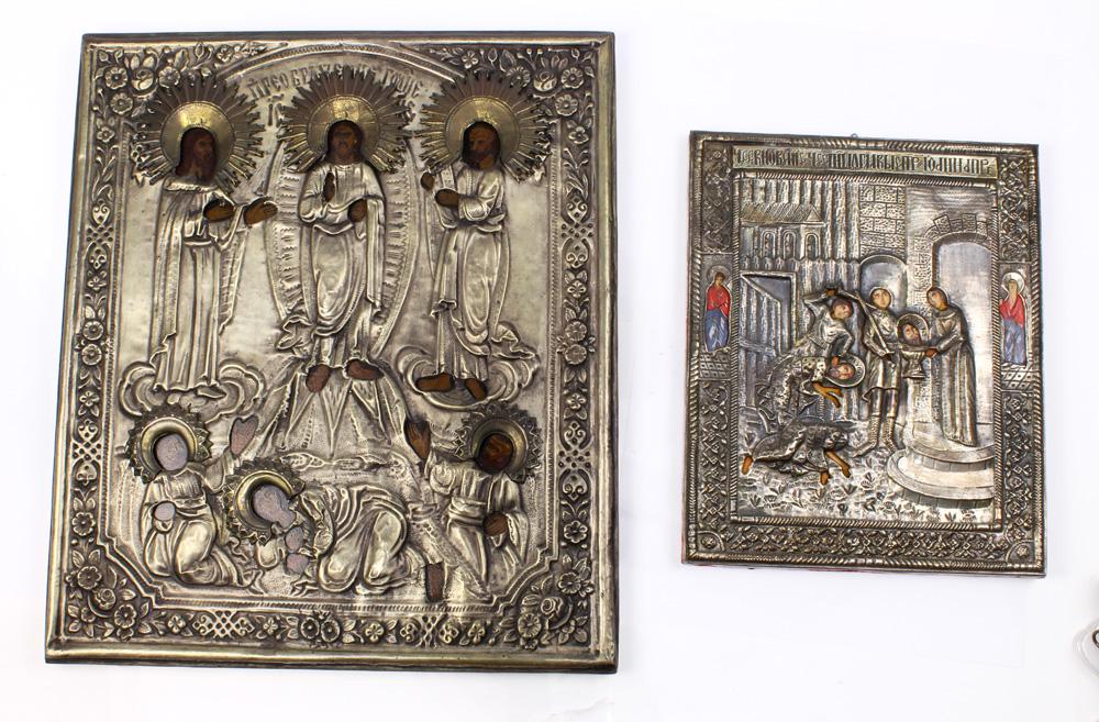 (lot of 2) Russian icon group (1 of 2)