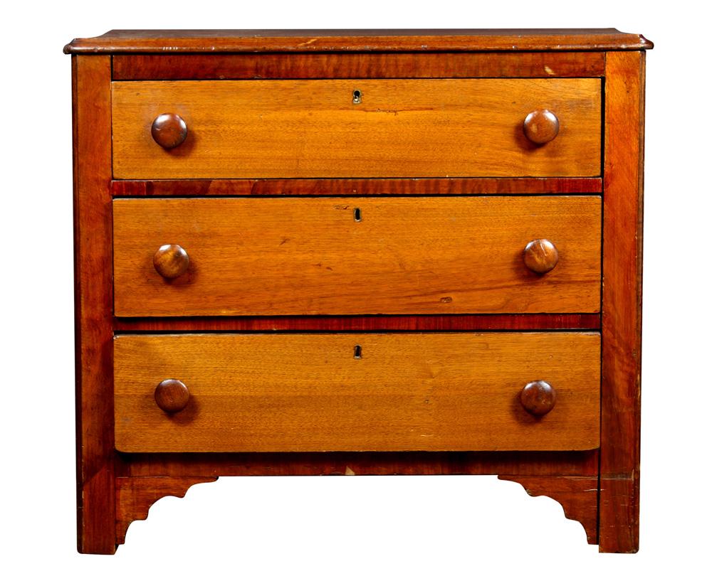 A late Victorian walnut chest (1 of 4)