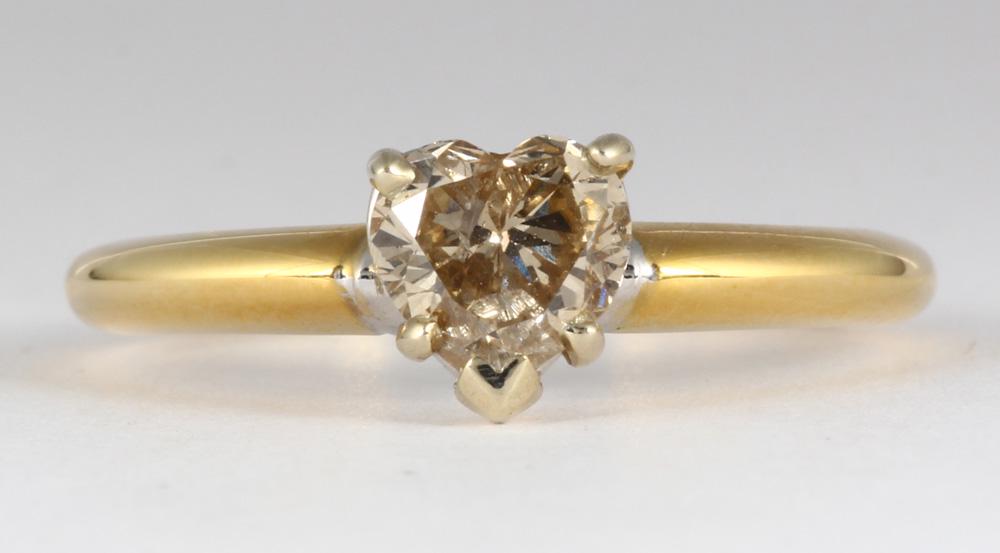 Diamond, 14k yellow gold ring (1 of 3)