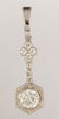 Diamond and 14k white gold pendant-enhancer