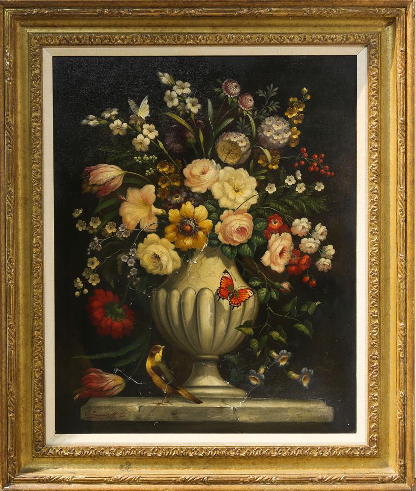 211 Eulalio Garcia Mata Floral Still Life Painting May 16 2012 Lewis Maese Antiques Auction In Tx