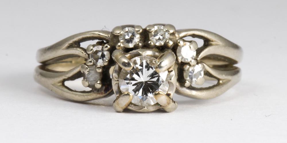 Diamond, 14k white gold ring set (1 of 4)