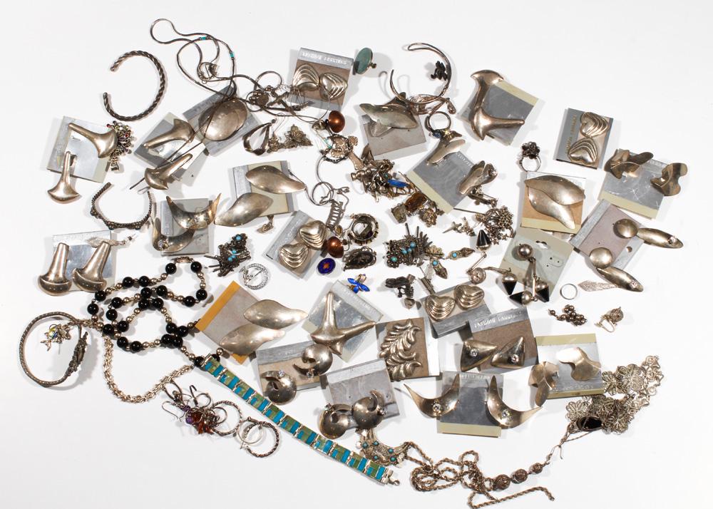 Collection of multi-stone, sterling silver, silver, (1 of 1)