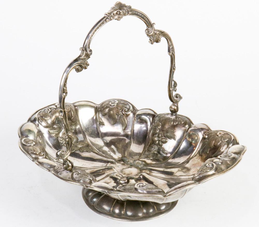 New York silver plate bride's basket (1 of 4)