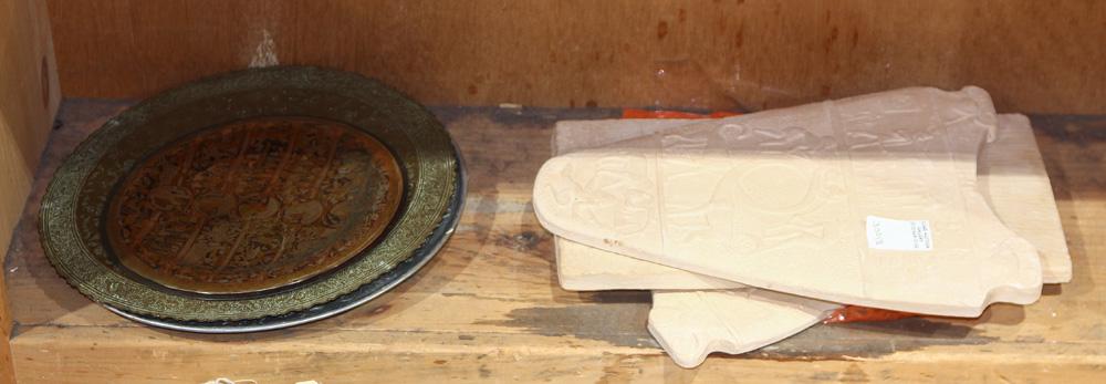 One Shelf Of Decorative Art Including Egyptian Style Jan 18