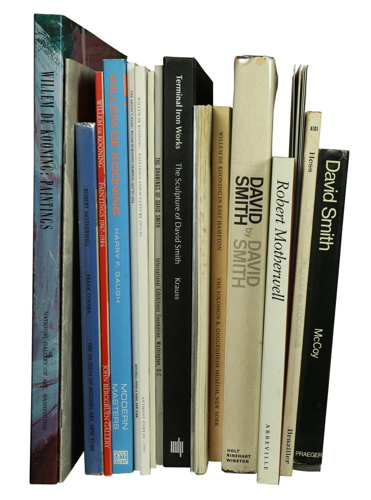 Art Books: DeKooning, Motherwell and David Smith: Art Books: 3 Abstract Artists: DeKooning, Motherwell and David Smith, a collection of approximately 18 volumes (contact Clars for a complete list).