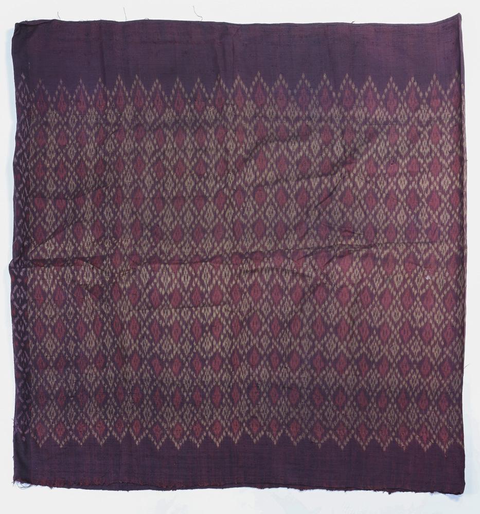 South East Asian textiles: (lot of 2) South East Asian textiles, consisting of two Cambodian Ikats, 2'8'' x 5' and 5'4'' x 3'