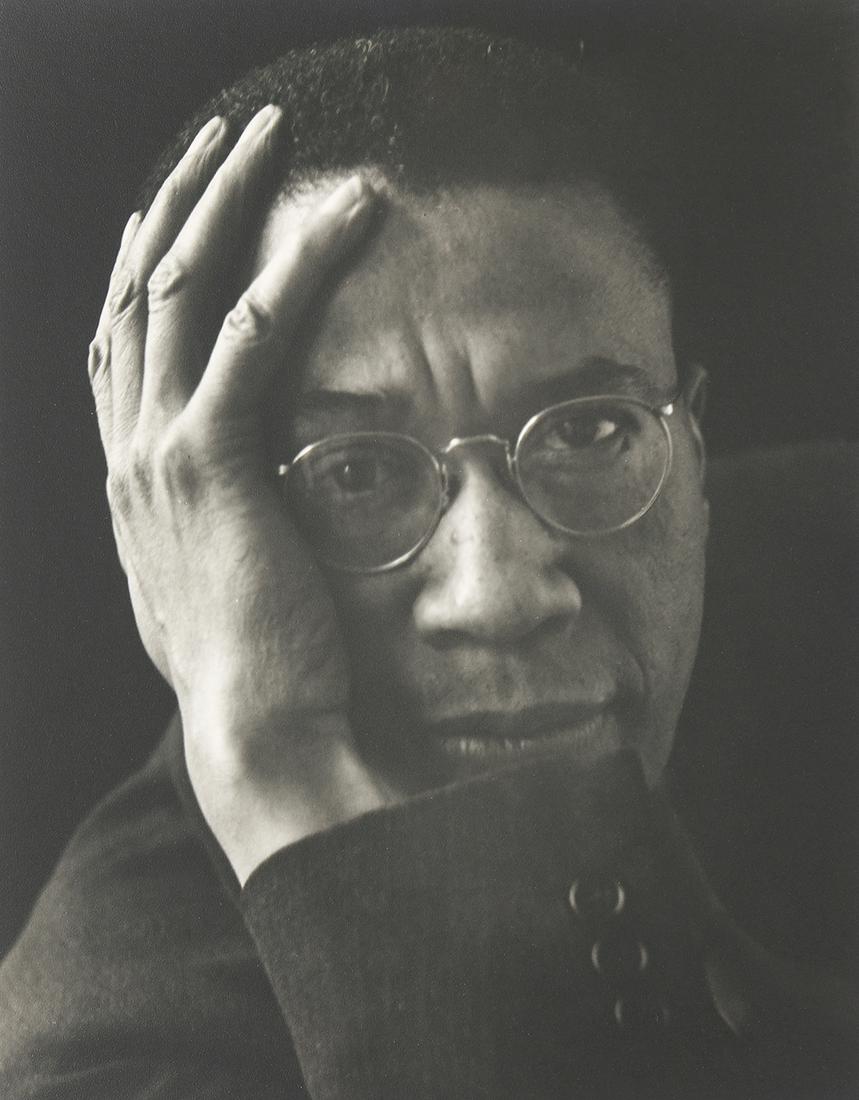 Photograph, Ruth Bernhard: Ruth Bernhard (American, 1905-2006), Portrait of Hall Johnson, gelatin silver print, pencil signed on artist board lower right, image: 9.75"h x 7.5"w, artist board: 12.5"h x 10"w, overall (with mat): 