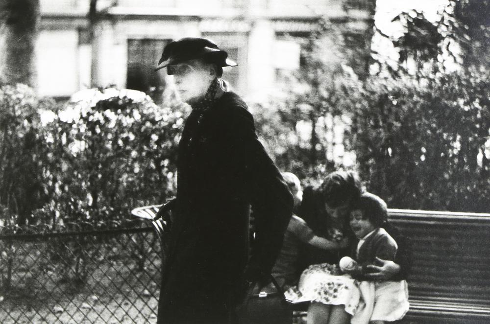 Photograph, Bruce Davidson: Bruce Davidson (American, b. 1933), "Widow of Montmartre," 1956, gelatin silver print, pencil signed and titled verso, artist stamp verso, later printing, image: 7.75"h x 11.75"w, sheet: 11"h x 14"w,
