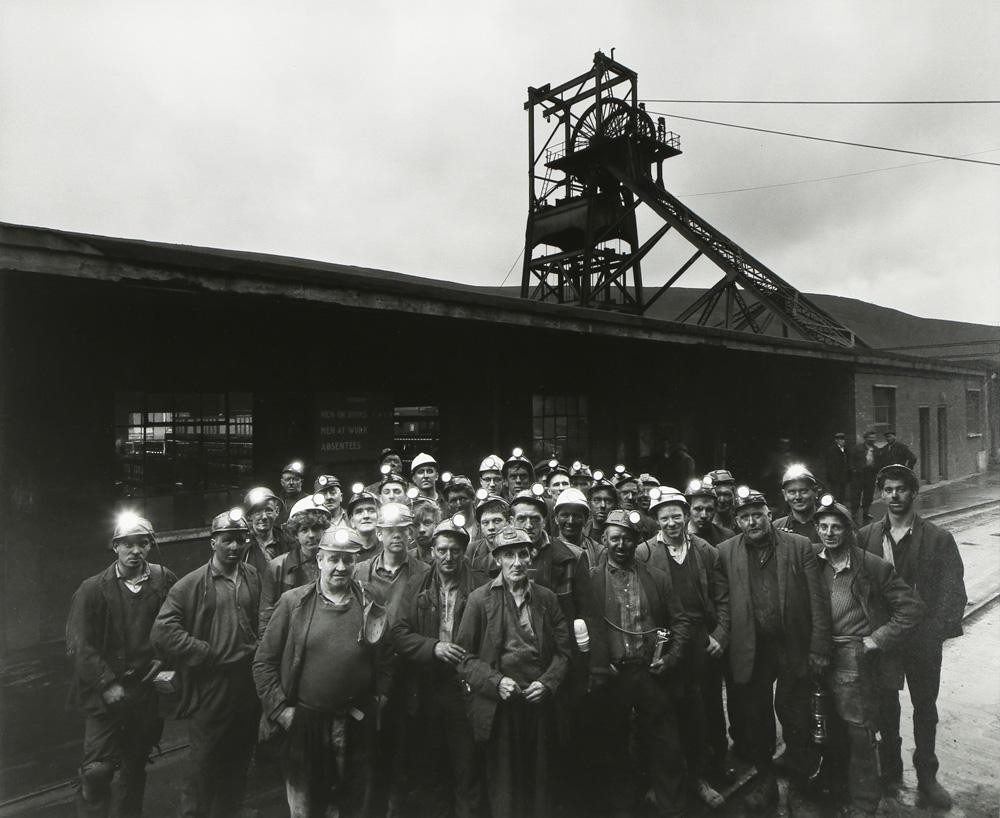 Photograph, Bruce Davidson: Bruce Davidson (American, b. 1933), "Welsh Miners, Group of Miners," 1965, gelatin silver print, pencil signed verso, artist stamp verso, printed 1982, image: 12"h x 14.75"w, sheet: 16"h x 20"w, overa