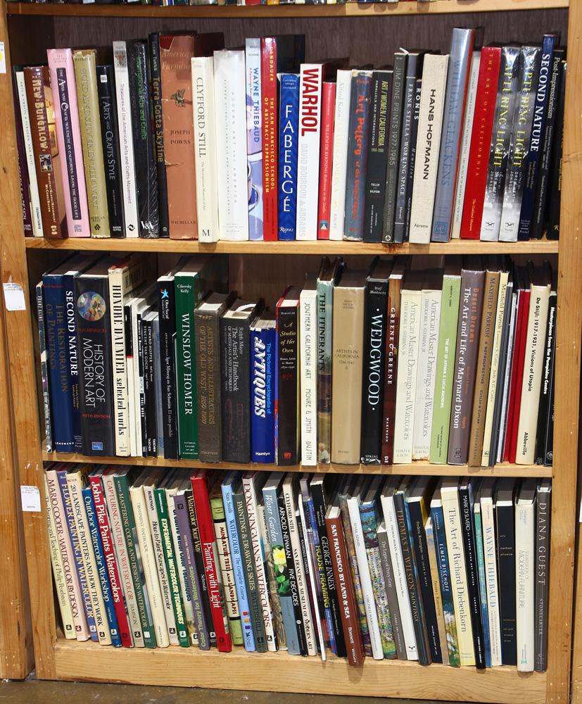 Collection of Art Books: (lot of approx. 75) Collection of Art books, titles include, "Clifford Still", "Winslow Homer", "History of Modern Art", "The Restoration of Paintings", "Wedgewood", "Greene & Greene", "The Art and Li