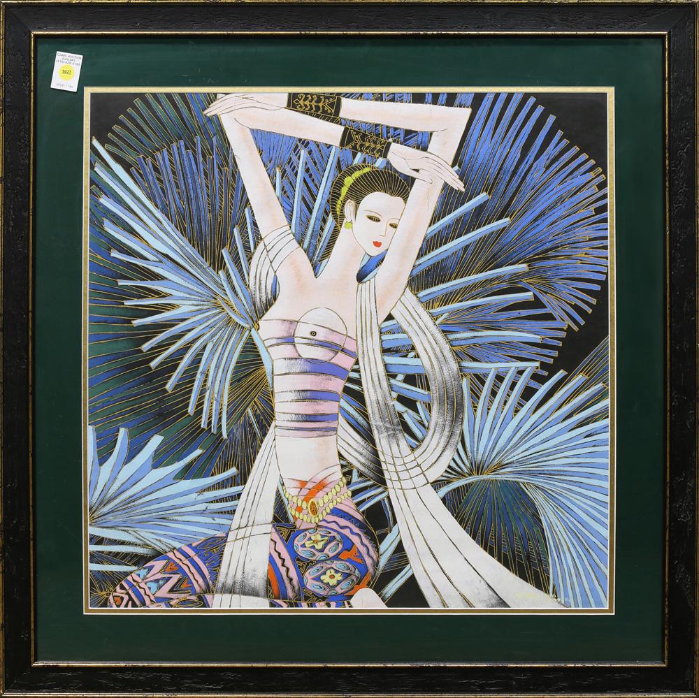 Work on paper, Ting Shao Kuang: Ting Shao Kuang (Chinese, b. 1939), Nature's Beauty of Grace, gouache on paper, signed lower right, overall (with frame): 33"h x 33"w