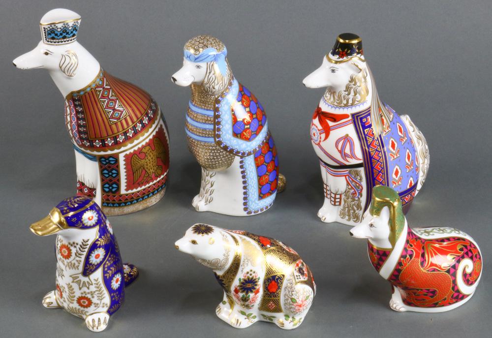 (lot of 6) A lot of Royal Crown Derby porcelain animal (1 of 4)