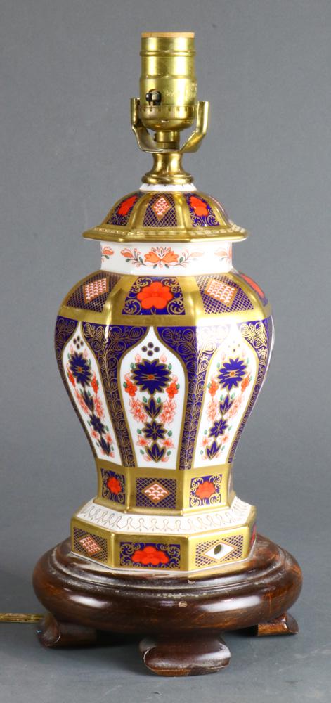 A Royal Crown Derby Imari pattern lamp base (1 of 2)
