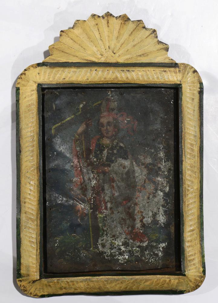 A Spanish Colonial tin retablo (1 of 2)