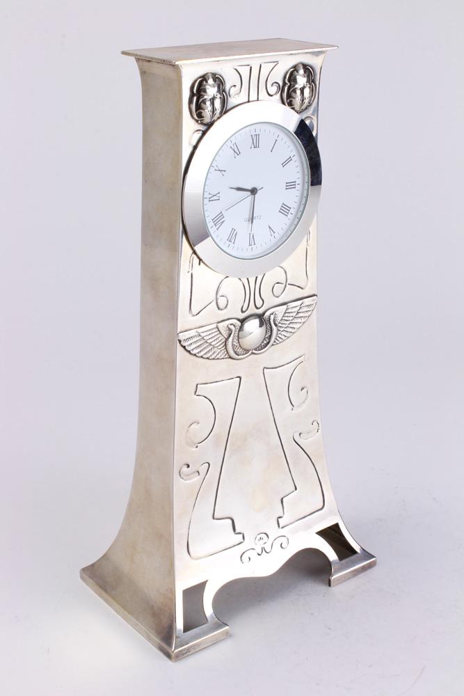 An Art Nouveau sterling silver cased clock (1 of 6)