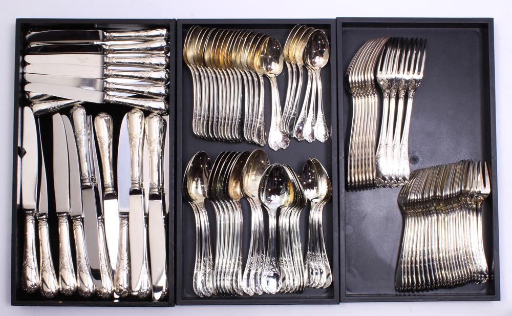 (lot of 108) A Christofle France Marly silverplate (1 of 2)