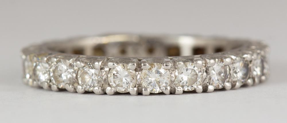 Diamond and platinum eternity band (1 of 2)