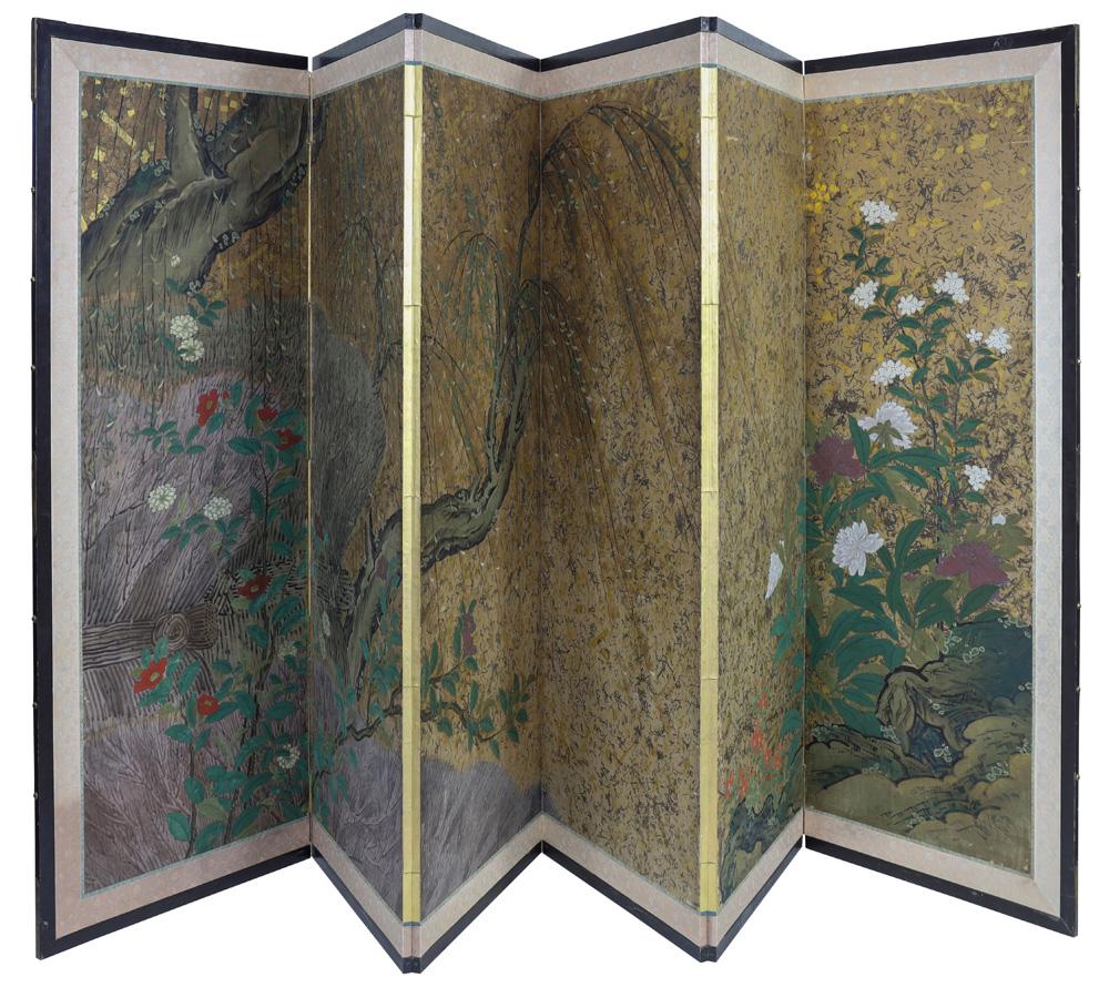 Japanese Six-panel Byobu Screen, 18c (1 of 5)